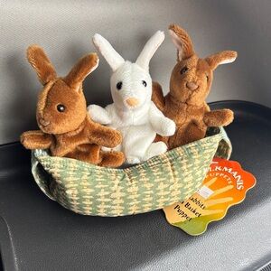 Bunny Basket Folkmanis puppet